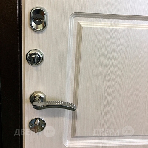 Входная металлическая Дверь Ратибор Трио Лиственница Беж в Бронницах