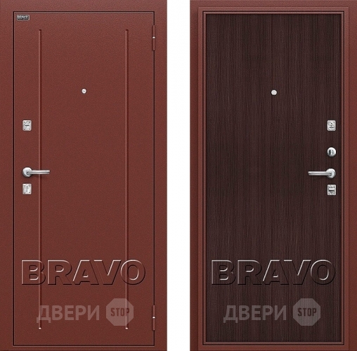 Входная металлическая Дверь Bravo Оптим Норма Wenge Veralinga в Бронницах