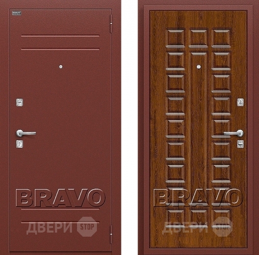 Входная металлическая Дверь Bravo Оптим Нова Французский Дуб в Бронницах