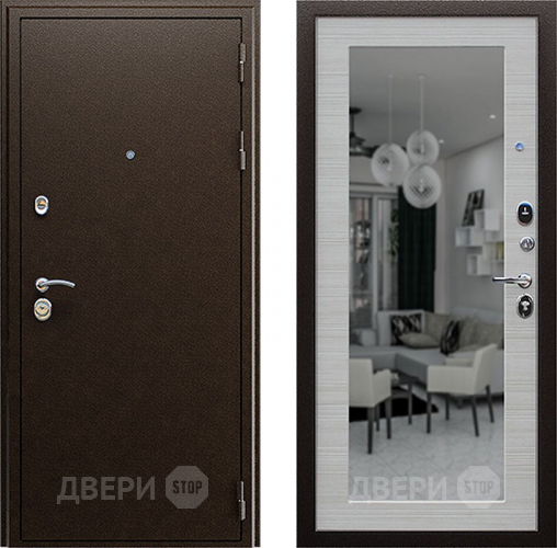 Дверь АСД Спартак с зеркалом Акация светлая в Бронницах