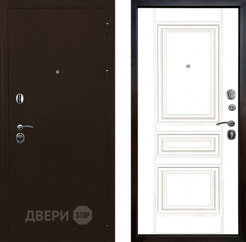 Входная металлическая Дверь Ратибор Рим 3К Белый матовый в Бронницах