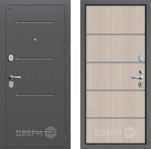 Входная металлическая Дверь Groff Т2-204 Cappuccino Crosscut в Бронницах