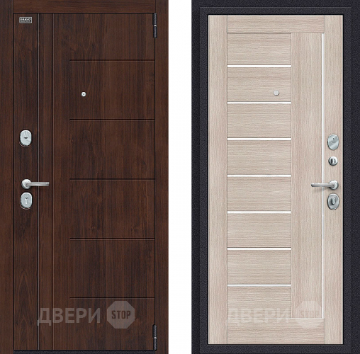 Входная металлическая Дверь Bravo Оптим Модерн Cappuccino Veralinga в Бронницах
