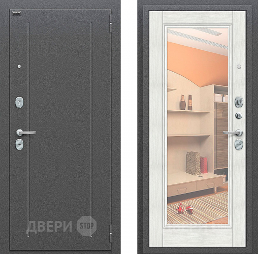 Входная металлическая Дверь Bravo Оптим Флэш Bianco Veralinga в Бронницах