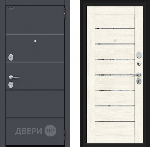 Входная металлическая Дверь Bravo Прайд Kale Graphite Pro/Nordic Oak в Бронницах