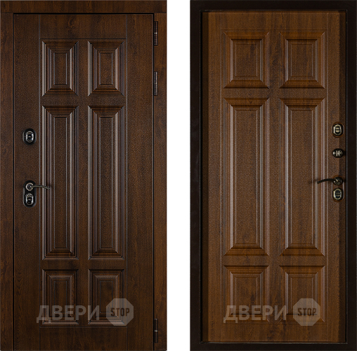 Дверь Заводская Урал ПП Лайт 3К Грецкий Орех (с терморазрывом) в Бронницах