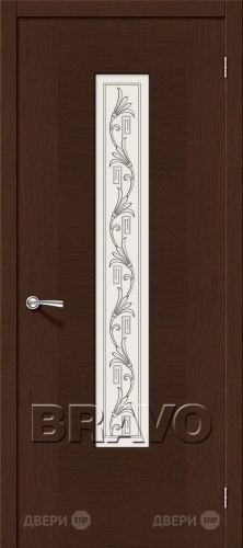 Межкомнатная дверь со стеклом Рондо (Венге) в Бронницах