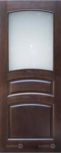 Межкомнатная дверь 16-ПО темный лак в Бронницах