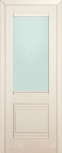 Межкомнатная дверь ProfilDoors 2U магнолия-сатинат (матовое) в Бронницах