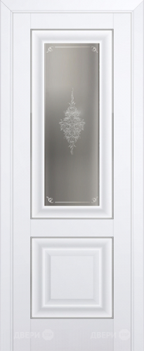 Межкомнатная дверь ProfilDoors 28U аляска (матовое, кристалл с узором) в Бронницах