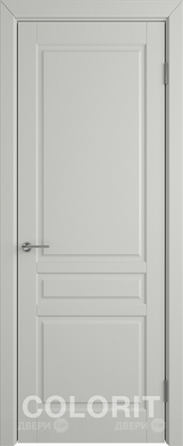 Межкомнатная дверь К2 ПГ светло-серая эмаль в Бронницах
