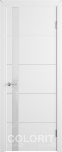 Межкомнатная дверь К4 ПО белая эмаль в Бронницах
