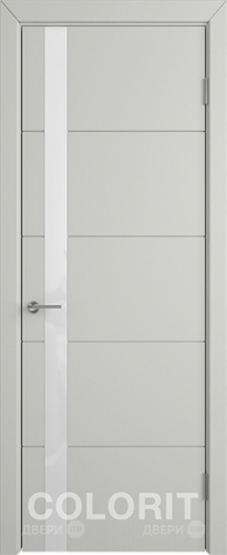 Межкомнатная дверь К4 ПО светло-серая эмаль в Бронницах