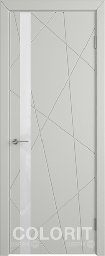 Межкомнатная дверь К5 ПО светло-серая эмаль в Бронницах