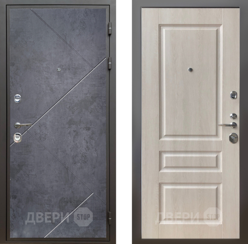 Входная металлическая Дверь Шелтер (SHELTER) Комфорт Бетон урбан индиго 3 Дуб филадельфия крем в Бронницах