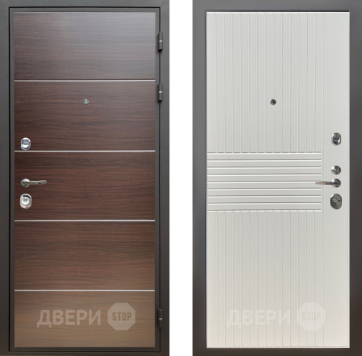 Входная металлическая Дверь Шелтер (SHELTER) Комфорт Венге структурный горизонт 10 Силк Сноу в Бронницах