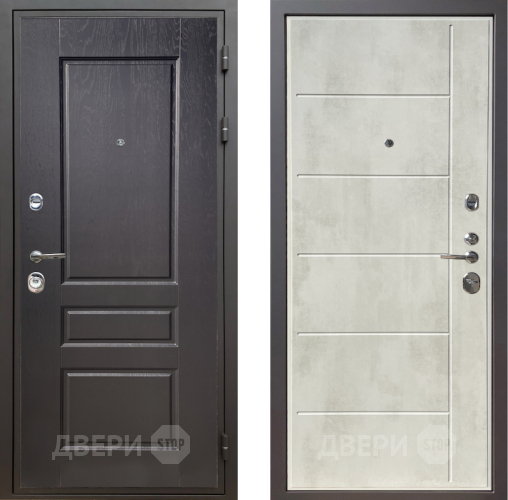 Входная металлическая Дверь Шелтер (SHELTER) Комфорт Дуб английский 11 Бетон крем в Бронницах