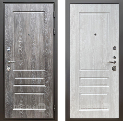 Входная металлическая Дверь Шелтер (SHELTER) Комфорт Дуб шале серебро 2 Сосна белая в Бронницах