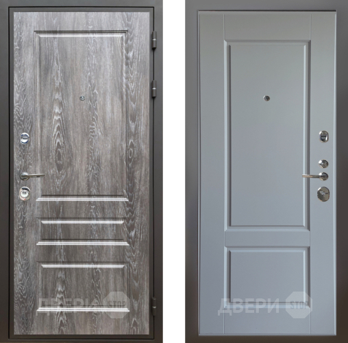 Входная металлическая Дверь Шелтер (SHELTER) Комфорт Дуб шале серебро 6 Силк Маус в Бронницах