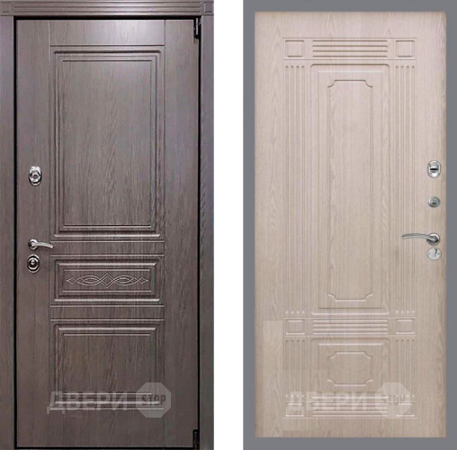 Входная металлическая Дверь Рекс (REX) Пренмиум-S FL-2 Беленый дуб в Бронницах