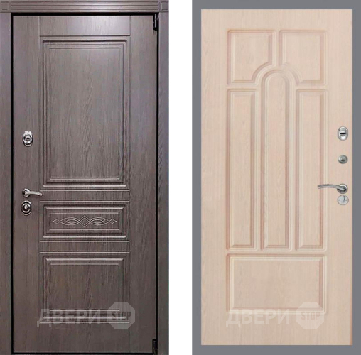 Входная металлическая Дверь Рекс (REX) Пренмиум-S FL-58 Беленый дуб в Бронницах