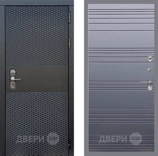 Входная металлическая Дверь Стоп БЛЭК CISA Лайн Силк титан в Бронницах