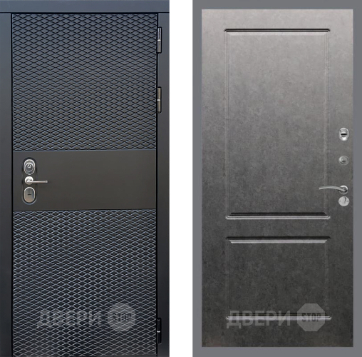 Входная металлическая Дверь Стоп БЛЭК CISA ФЛ-117 Штукатурка графит в Бронницах