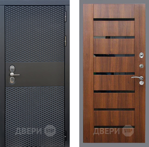 Входная металлическая Дверь Стоп БЛЭК CISA СБ-14 Орех бренди в Бронницах