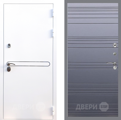 Входная металлическая Дверь Стоп Лайн Вайт Лайн Силк титан в Бронницах