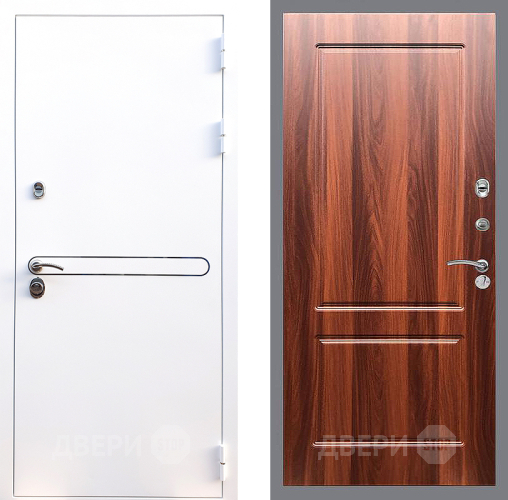 Входная металлическая Дверь Стоп Лайн Вайт ФЛ-117 Итальянский орех в Бронницах