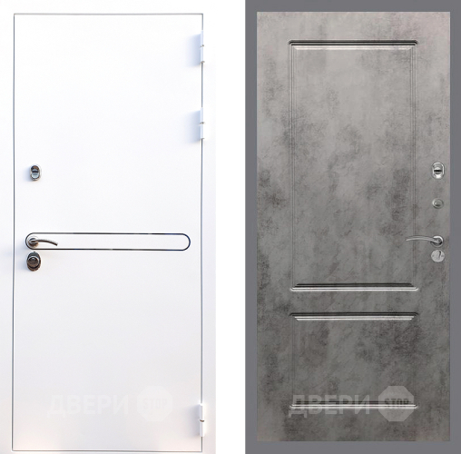 Входная металлическая Дверь Стоп Лайн Вайт ФЛ-117 Бетон темный в Бронницах