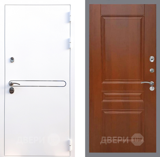 Входная металлическая Дверь Стоп Лайн Вайт ФЛ-243 Итальянский орех в Бронницах