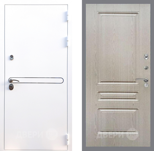 Входная металлическая Дверь Стоп Лайн Вайт ФЛ-243 Беленый дуб в Бронницах