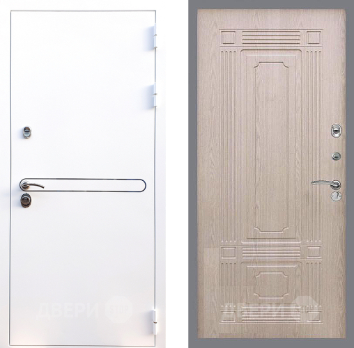 Входная металлическая Дверь Стоп Лайн Вайт ФЛ-2 Беленый дуб в Бронницах