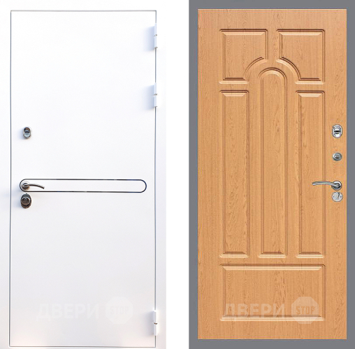 Входная металлическая Дверь Стоп Лайн Вайт ФЛ-58 Дуб в Бронницах