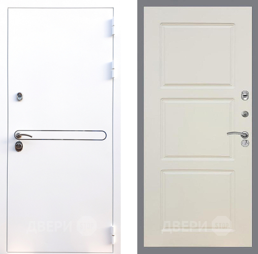 Входная металлическая Дверь Стоп Лайн Вайт ФЛ-3 Шампань в Бронницах