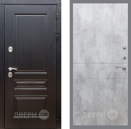 Входная металлическая Дверь Стоп МЕГАПОЛИС ФЛ-290 Бетон светлый в Бронницах