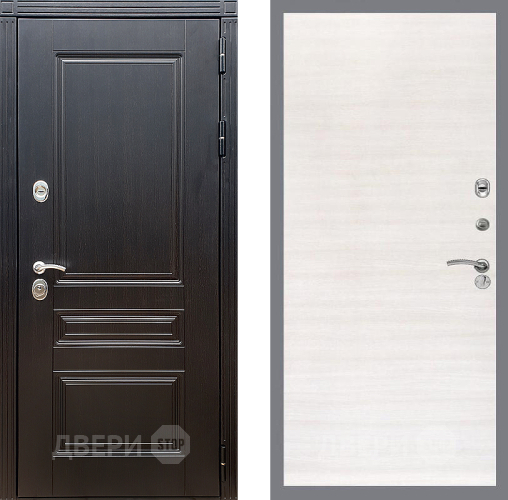 Входная металлическая Дверь Стоп МЕГАПОЛИС Гладкая Акация светлая в Бронницах