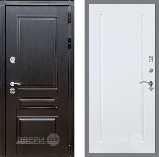 Входная металлическая Дверь Стоп МЕГАПОЛИС ФЛ-68 Силк Сноу в Бронницах