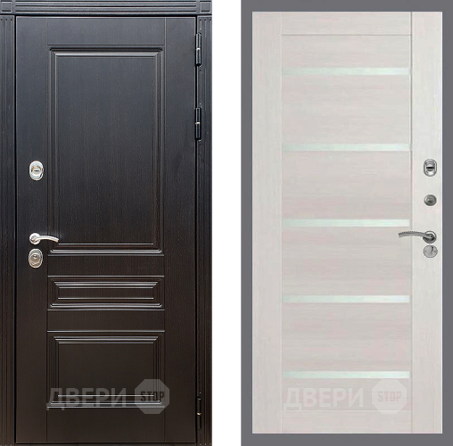 Входная металлическая Дверь Стоп МЕГАПОЛИС СБ-14 Лиственница беж в Бронницах