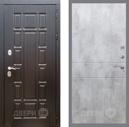 Входная металлическая Дверь Стоп НЬЮ ЙОРК ФЛ-290 Бетон светлый в Бронницах