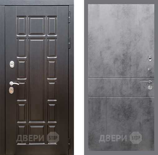 Входная металлическая Дверь Стоп НЬЮ ЙОРК ФЛ-290 Бетон темный в Бронницах