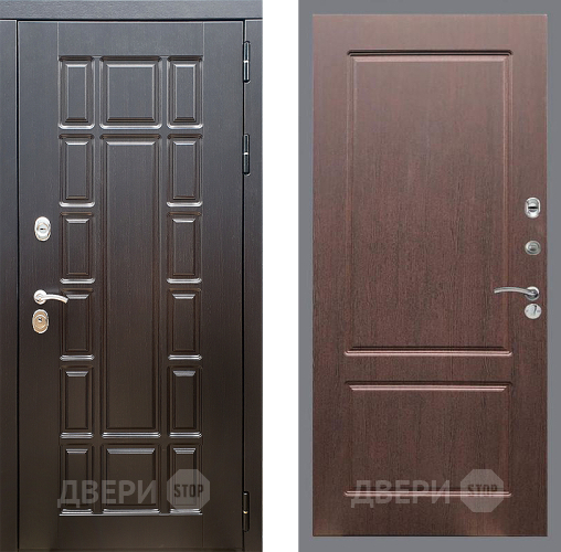 Входная металлическая Дверь Стоп НЬЮ ЙОРК ФЛ-117 Орех премиум в Бронницах