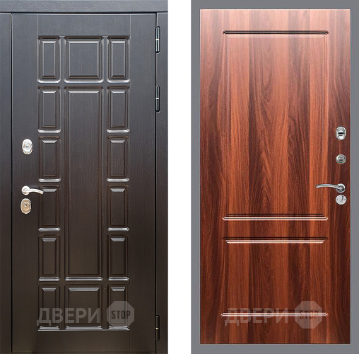 Входная металлическая Дверь Стоп НЬЮ ЙОРК ФЛ-117 Итальянский орех в Бронницах