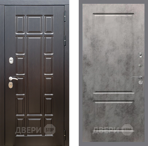 Входная металлическая Дверь Стоп НЬЮ ЙОРК ФЛ-117 Бетон темный в Бронницах
