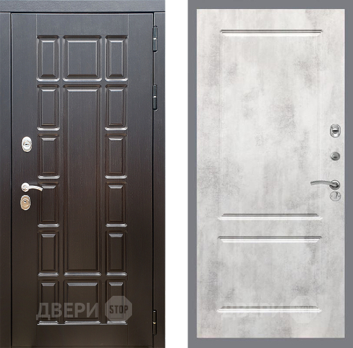 Входная металлическая Дверь Стоп НЬЮ ЙОРК ФЛ-117 Бетон светлый в Бронницах