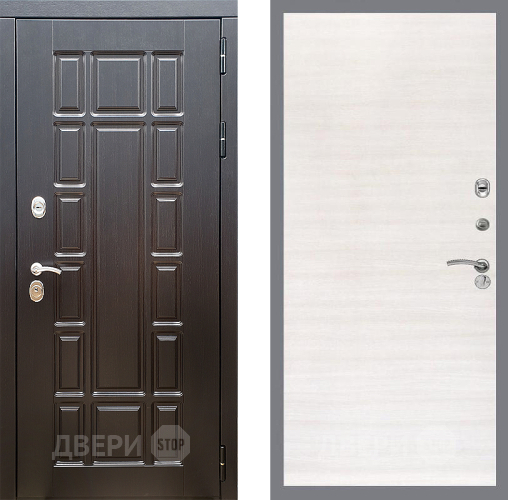 Входная металлическая Дверь Стоп НЬЮ ЙОРК Гладкая Акация светлая в Бронницах