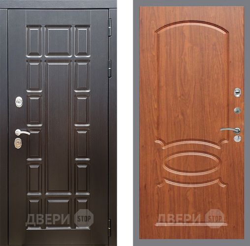 Входная металлическая Дверь Стоп НЬЮ ЙОРК ФЛ-128 Береза мореная в Бронницах