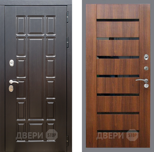 Входная металлическая Дверь Стоп НЬЮ ЙОРК СБ-14 Орех бренди в Бронницах