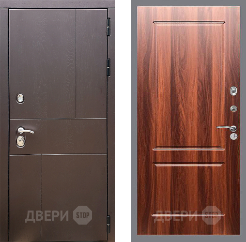 Входная металлическая Дверь Стоп УРБАН ФЛ-117 Итальянский орех в Бронницах